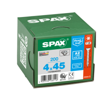 SPAX Senkkopf T-STAR plus - Vollgewinde Edelstahl A2 1.4567      T20  -  4x45  -  200 Stk