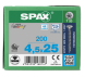 SPAX Senkkopf T-STAR plus - Vollgewinde Edelstahl A2 1.4567      T20  -  4,5x25  -  200 Stk