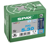 SPAX Senkkopf T-STAR plus - Vollgewinde Edelstahl rostfrei A2 1.4567      T20  -  5x30  -  200 Stk