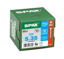 SPAX Senkkopf T-STAR plus - Vollgewinde Edelstahl rostfrei A2 1.4567      T20  -  5x35  -  200 Stk