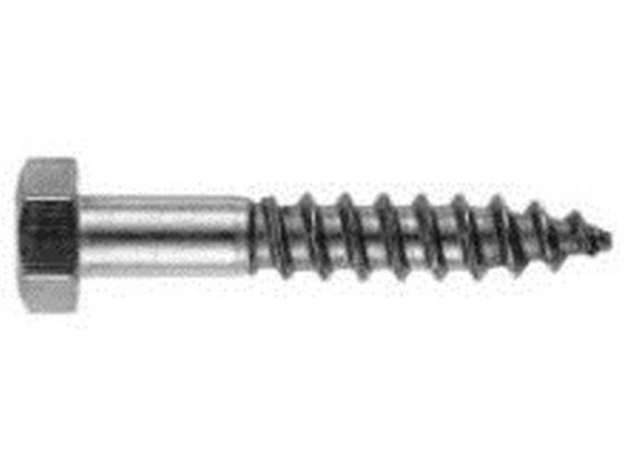 SC-Normteile® | Sechskant Holzschrauben mit Unterlegscheiben - 4 x 20 mm -  (5 Stück) - Schlüsselschrauben - DIN 571 / DIN 9021 - Edelstahl A2 (V2A /