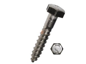 Sechskant-Holzschraube DIN 571 Edelstahl rostfrei A4    8 X 130  10 Stk