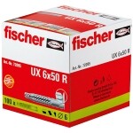 fischer Universaldübel UX 6 x 50 R mit Rand