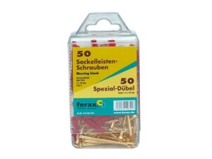 ferax Sockelleisten-Schrauben-Set 50 Schrauben + 50...