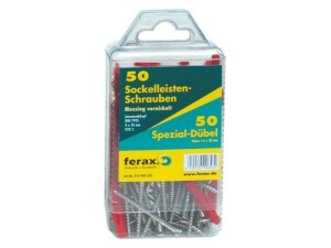 ferax Sockelleisten-Schrauben-Set 50 Schrauben + 50...