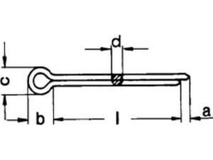 Splinte DIN 94 1,2 X 20 Edelstahl rostfrei A2 100 Stk