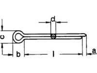 Splinte DIN 94 1,2 X 20 Edelstahl rostfrei A2 100 Stk