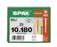 SPAX Tellerkopf T-STAR plus T50 WIROX 10x180 - 25 Stk