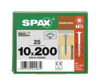 SPAX Tellerkopf T-STAR plus T50 WIROX 10x200 - 25 Stk