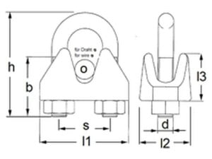 Drahtseilklemme ähnlich DIN 741 für Drahtseil 4 mm Edelstahl rostfrei A4 50 Stk