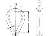 Kausche ähnlich DIN 6899 für Drahtseil 3 mm Edelstahl rostfrei A4 50 Stk