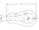Karabinerhaken ähnlich DIN 5299 Form C 4x40 Edelstahl rostfrei A4 20 Stk