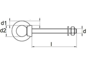 Augbolzen M 6 x 40 M-8267 Edelstahl rostfrei A4 10 Stk