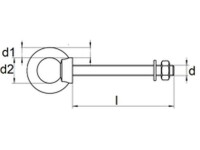 Augbolzen M 12 x 120 M-8267 Edelstahl rostfrei A4 10 Stk