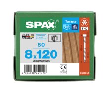 SPAX Weg- und Stegschraube - Zylinderkopf T-STAR plus CUT Fixiergewinde Edelstahl  A4 -  8x120 - 50 Stk