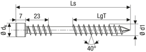 SPAX Weg- und Stegschraube - Zylinderkopf T-STAR plus CUT Fixiergewinde Edelstahl rostfrei  A4 -  8x120 - 50 Stk