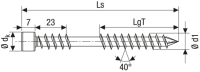 SPAX Weg- und Stegschraube - Zylinderkopf T-STAR plus CUT Fixiergewinde Edelstahl rostfrei  A4 -  8x120 - 50 Stk