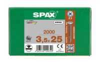 SPAX Rückwandschraube Kreuzschlitz Z 4CUT Vollgewinde WIROX A3J  3,5x25  -  2000 Stk