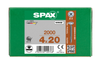 SPAX Rückwandschraube Kreuzschlitz Z 4CUT Vollgewinde WIROX A3J  4x20  -  2000 Stk