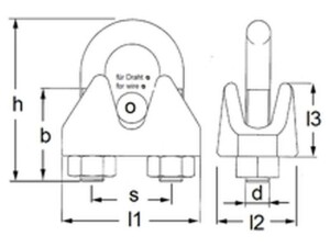 Drahtseilklemme ähnlich DIN 741 für Drahtseil 8 mm Edelstahl rostfrei A4 10 Stk