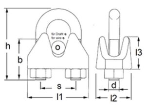 Drahtseilklemme ähnlich DIN 741 für Drahtseil 10 mm Edelstahl rostfrei A4  1 Stk