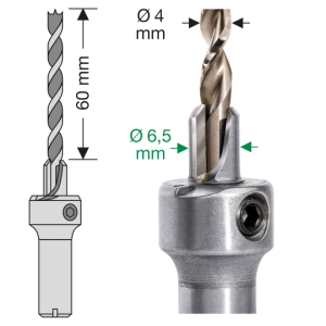 SPAX Bohrsenker step drill 4 -  4mm - 6,5mm x75 - 1 Stk