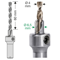 SPAX Bohrsenker step drill 4 -  4mm - 6,5mm x75 - 1 Stk