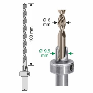 SPAX Bohrsenker step drill 6  -  6mm - 9,5mm  6,5x150 - 1 Stk