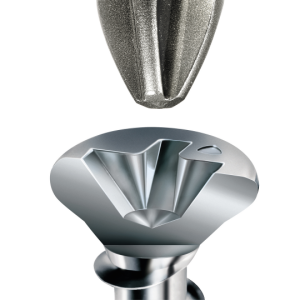 FEX-KS Senkkopf Kreuzschlitz H Bremsrippen Vollgewinde Sonderoberfläche Silber A3J  4x20 - 1000 Stk