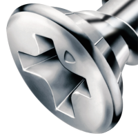 FEX-KS Senkkopf Kreuzschlitz H Bremsrippen Vollgewinde Sonderoberfläche Silber A3J  4x20 - 1000 Stk