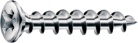 FEX-KS Senkkopf Kreuzschlitz H Bremsrippen Vollgewinde Sonderoberfläche Silber A3J  4,2x40 - 1000 Stk