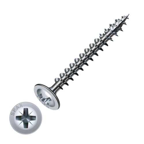 SPAX Rückwandschraube Kreuzschlitz Z 4CUT Vollgewinde WIROX A3J  4,5x20  -  3000 Stk