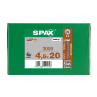 SPAX Rückwandschraube Kreuzschlitz Z 4CUT Vollgewinde WIROX A3J  4,5x20  -  3000 Stk