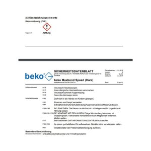beko Maxbond Speed 2-K Hightec-Kleber 28g, inkl. Zwangsmischer