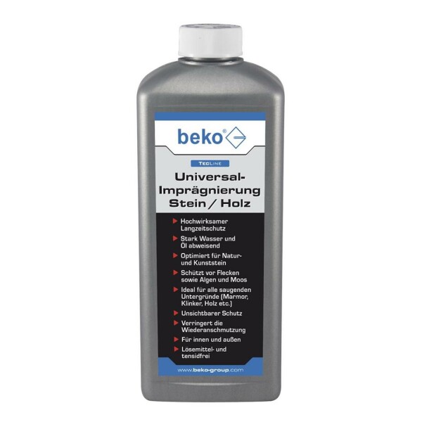 beko TecLine Universal-Imprägnierung Stein - Holz 1000 ml Flasche