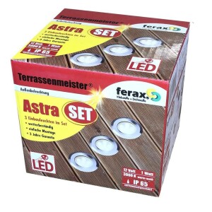 Einbauleuchte ASTRA SET inkl. Trafo 21 Watt und Kabel