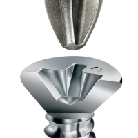 FEX-A Senkkopf Kreuzschlitz H Bohrspitze Vollgewinde Sonderoberfläche Silber A3J  PH2  -  3,9x32  -  1000 Stk