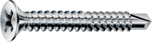 FEX-A Senkkopf Kreuzschlitz H Bohrspitze Vollgewinde Sonderoberfläche Silber A3J  PZ2  -  3,9x38  -  1000 Stk