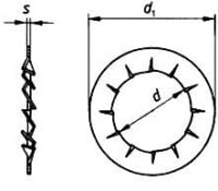 Fächerscheiben Form I (J)  	I 25 A 4 6798 - 200 Stk