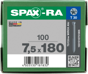 SPAX-RA Zylinderkopf T-STAR plus Vollgewinde WIROX A3J...