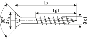 SPAX Senkkopf Kreuzschlitz Z - Teilgewinde WIROX A3J  PZ2  -  4,5x45  -  500 Stk