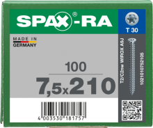 SPAX-RA Flachsenkkopf T-STAR plus Vollgewinde WIROX A3J...
