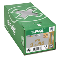 SPAX Dielenschraube Teilgewinde, Senkkopf, T-STAR plus T10, CUT-Spitze, WIROX  3,5x55 -500 Stk