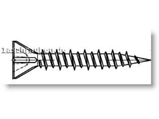 Gipsplattenschrauben für Gipsfaserplatten mit Kreuzschlitz H phosphatiert  - 3,9 x 19 - 1000 Stk